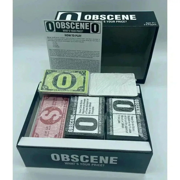 Obscene What's Your Price? Game Games Ages 21+ 2-6 Players Adult - Sealed - Picture 3 of 4